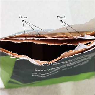 กระเป๋าคอมโพสิตพลาสติกกระดาษ